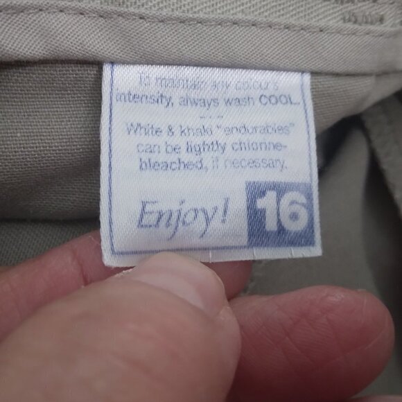 Tilley Endurables | Khaki Elastic Waist Cotton Blend Pants | Size 16 - Picture 7 of 10